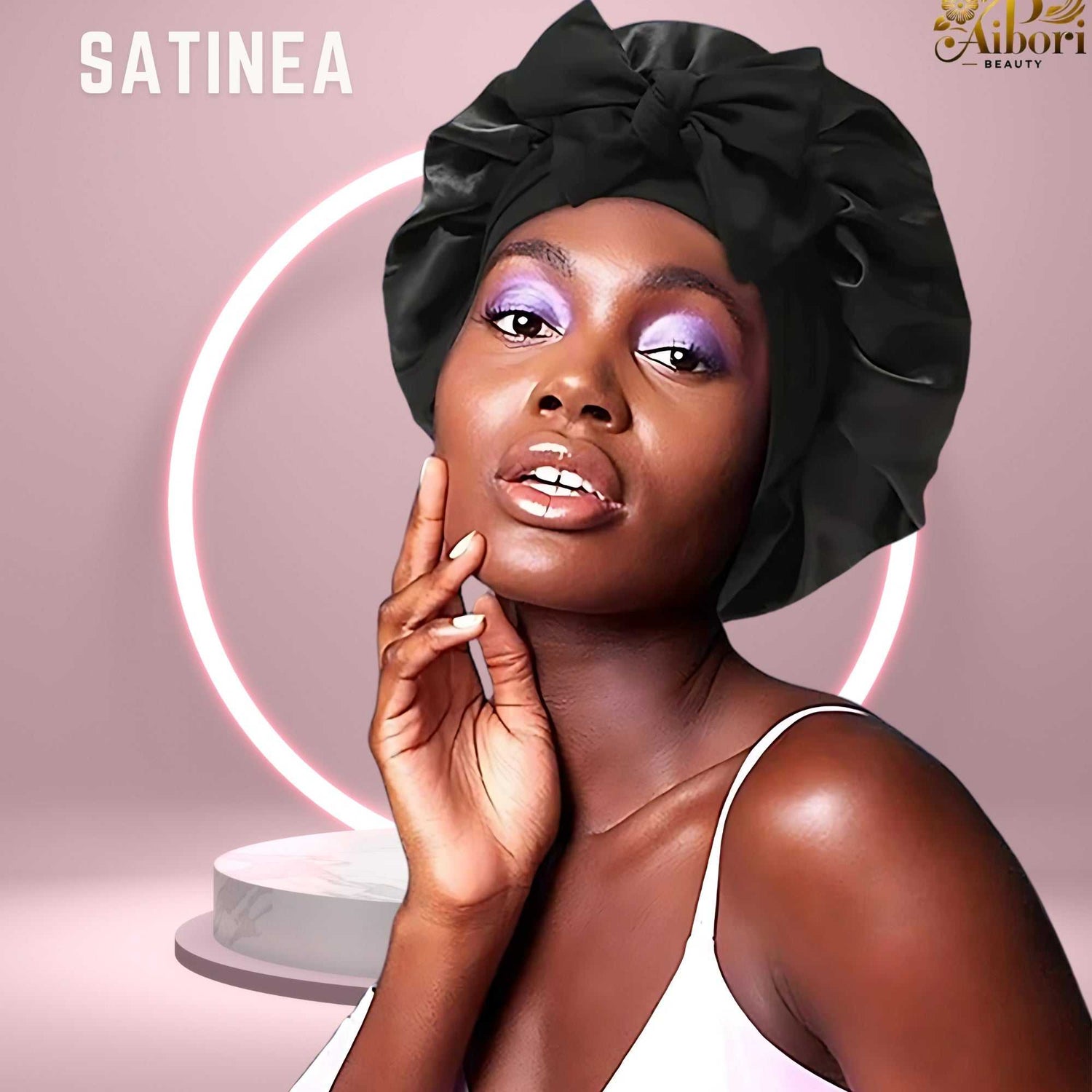 Bonnet soie nuit Satinéa™ coloris noir