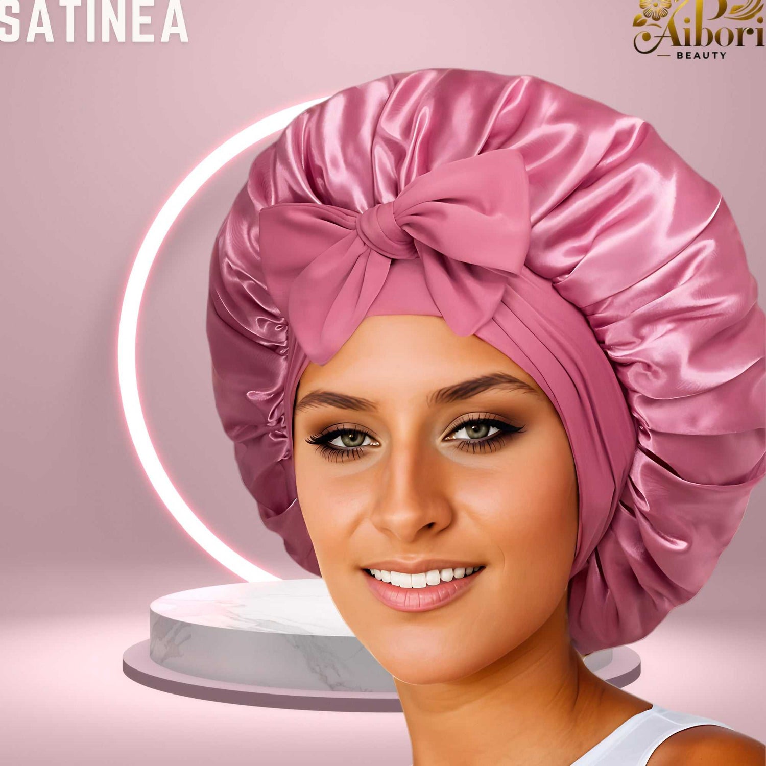 Bonnet soie nuit Satinéa™ – accessoire cheveux de nuit femme