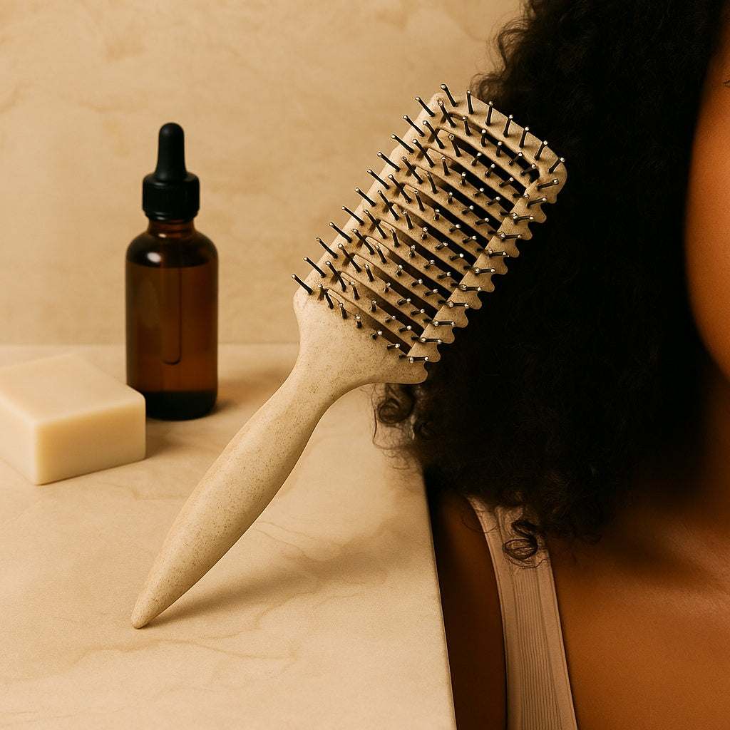 Zoom sur les dents du peigne cheveux bouclés CURLVIA™
