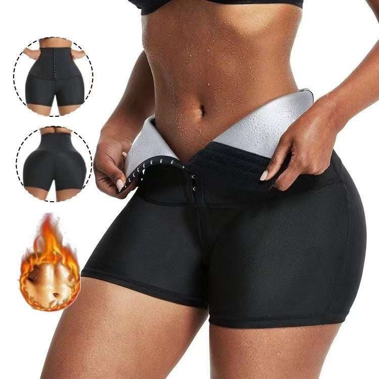 Femme en tenue de sport avec short gainant SVELTA