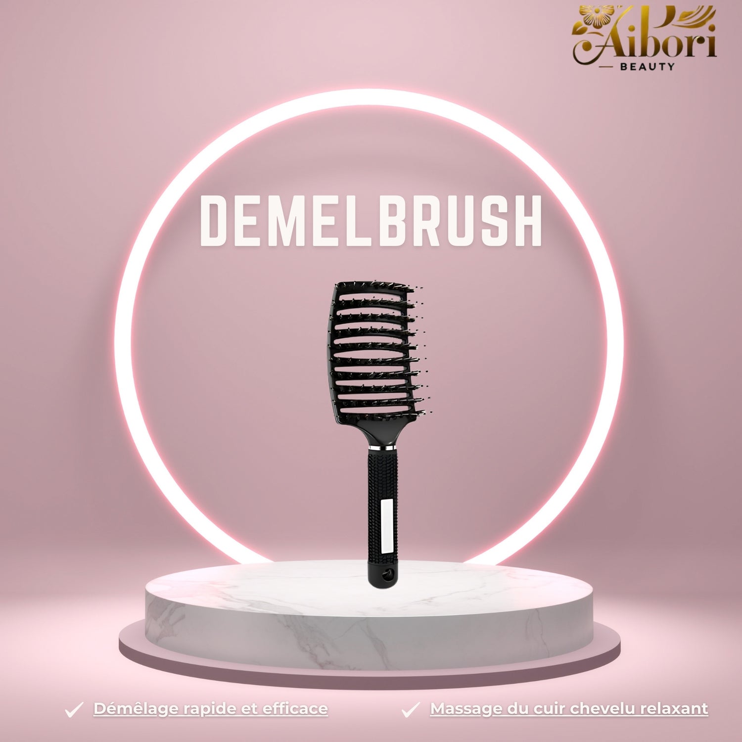 DEMELBRUSH™ LOT DE 2 BROSSES DÉMÊLANTES ANTI-CASSE