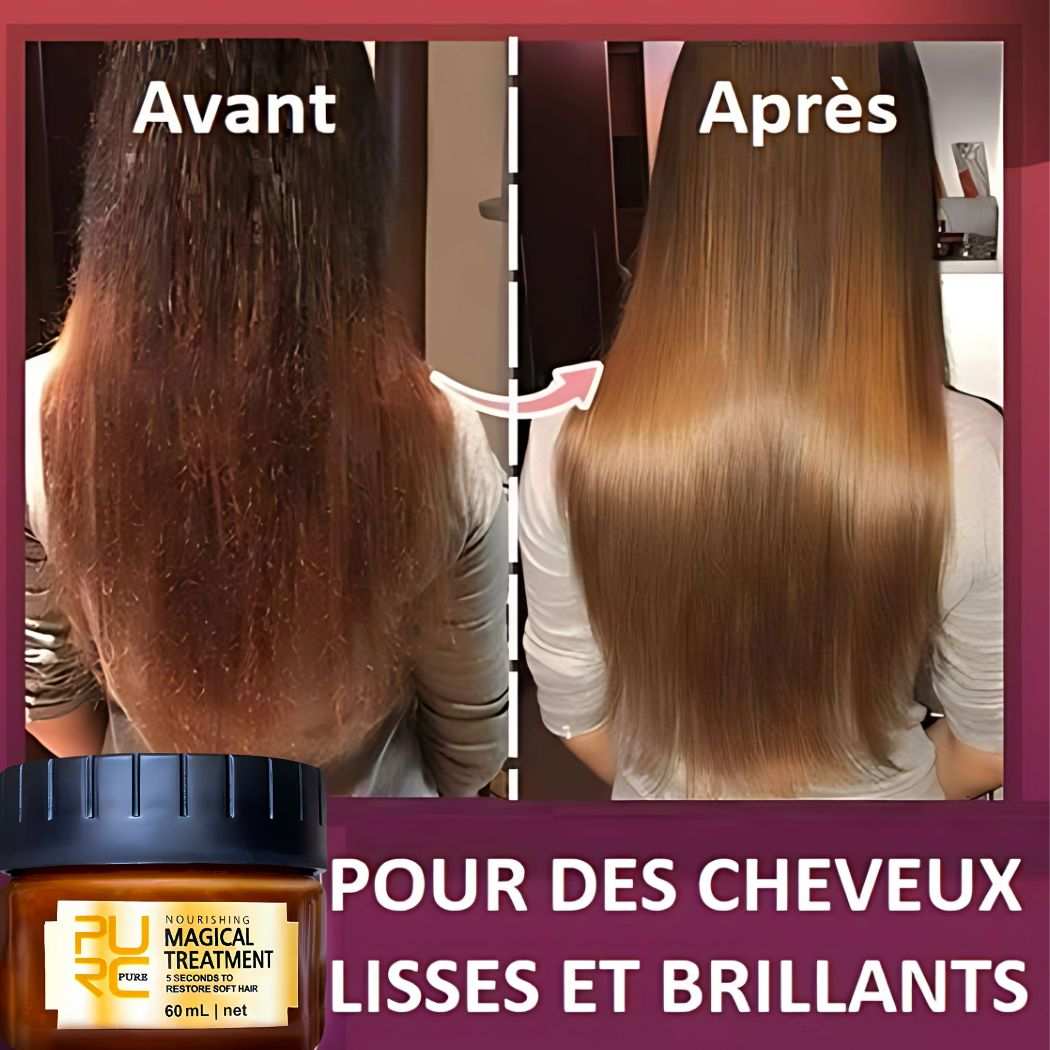 Avant-après après un traitement soin cheveux keratine cheveux
