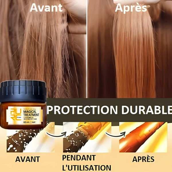 Texture crémeuse du keratine soin pour cheveux enrichi en keratin purc