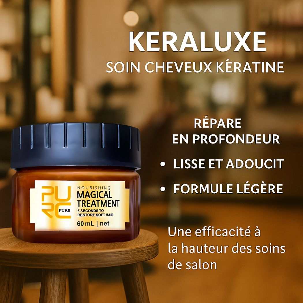 Résultat visible avec le soin profond cheveux secs KERALUXE